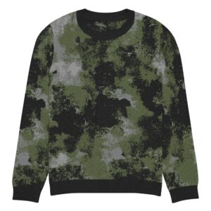 Strickpullover mit Rundhalsausschnitt - olive camo