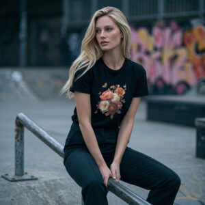 Butterfly Flower Essenzielles Unisex Bio-T-Shirt